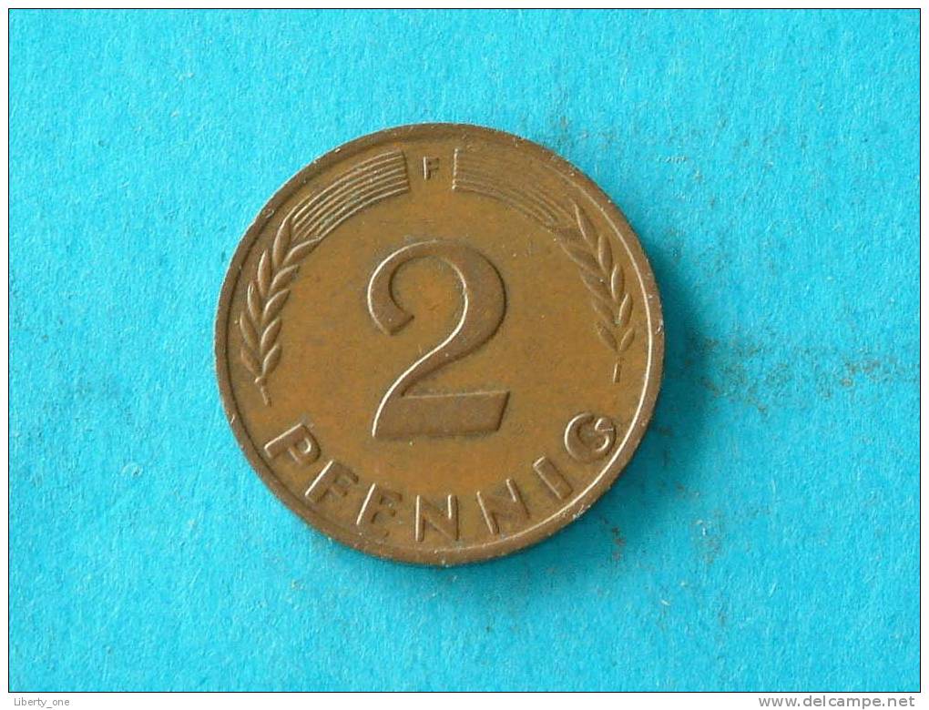 1958 F - 2 PFENNIG / KM 106 ( For Grade, Please See Photo ) ! - 2 Pfennig