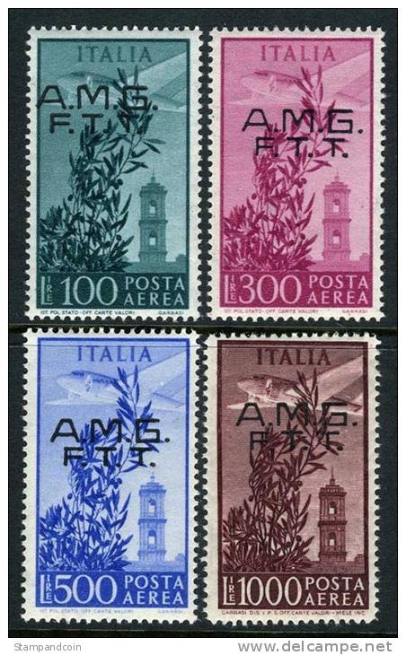 Trieste Zone A C13-16 Mint Hinged Airmail Set From 1948 - Poste Aérienne