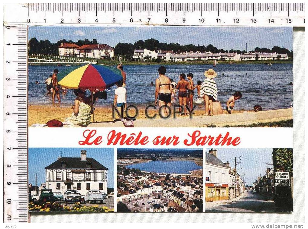 LE MELE SUR SARTHE -  4 Vues  : La Place, La Plage, Carré St Julien, Le Boeuf Noir - Le Mêle-sur-Sarthe
