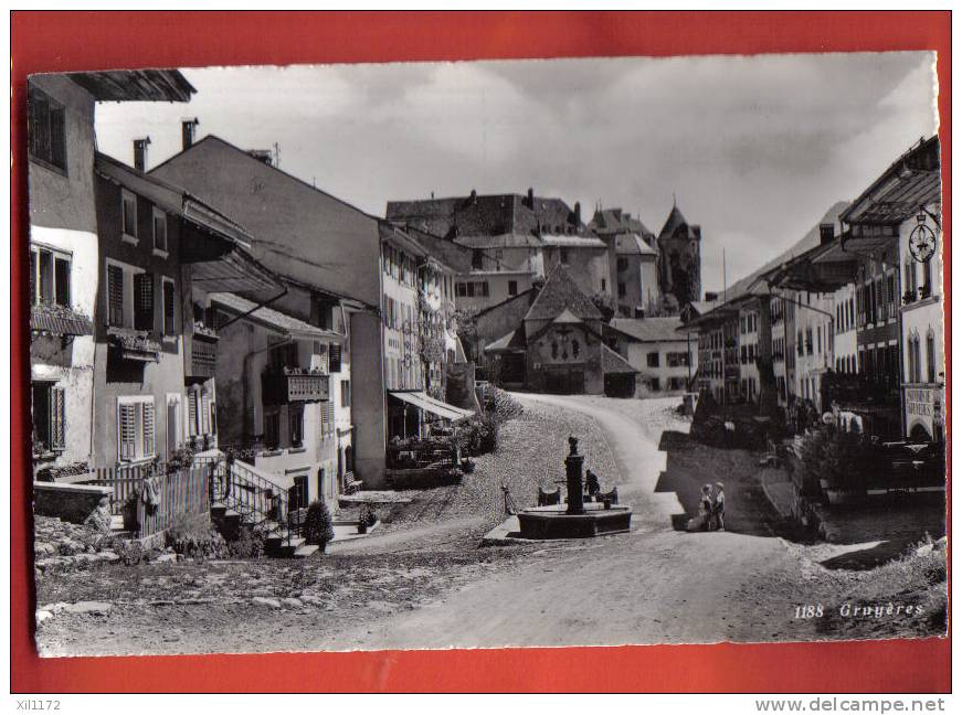 L470 Gruyères Fontaine Et Enfants.Mention Course De La Fanfare De Renan 1953.Sartori 1188 - Gruyères