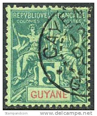 French Guyana #35 Used 5c From 1892 - Oblitérés