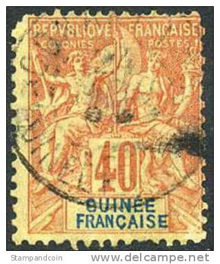 French Guinea #13 Used 40c From 1892 - Oblitérés