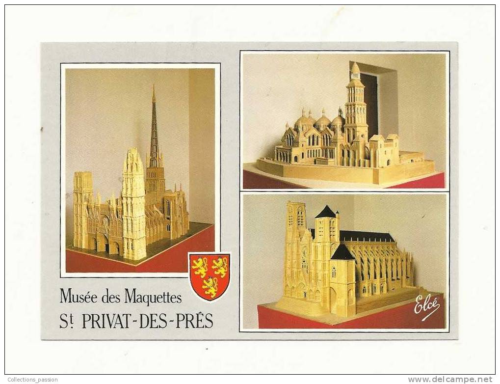 Cp, 24, St-Privat Des Prês, Musée Des Maquettes, Multi-Vues - Autres & Non Classés