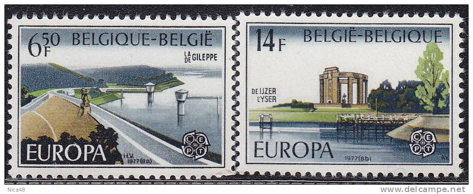 Europa  1977 - Belgio Nuovi  2 Val Unificato	 1848/1849 - 1977