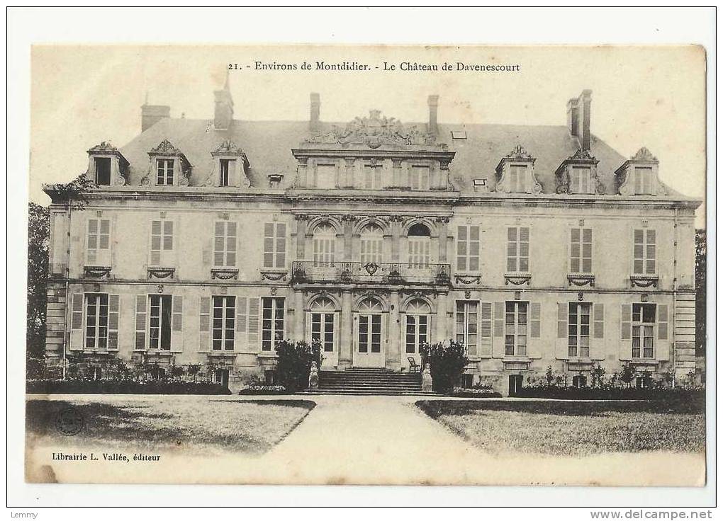 80 - MONTDIDIER - ENVIRONS - FACADE DU CHATEAU DE DAVENESCOURT - CPA ANTERIEURE A 1904 - Montdidier