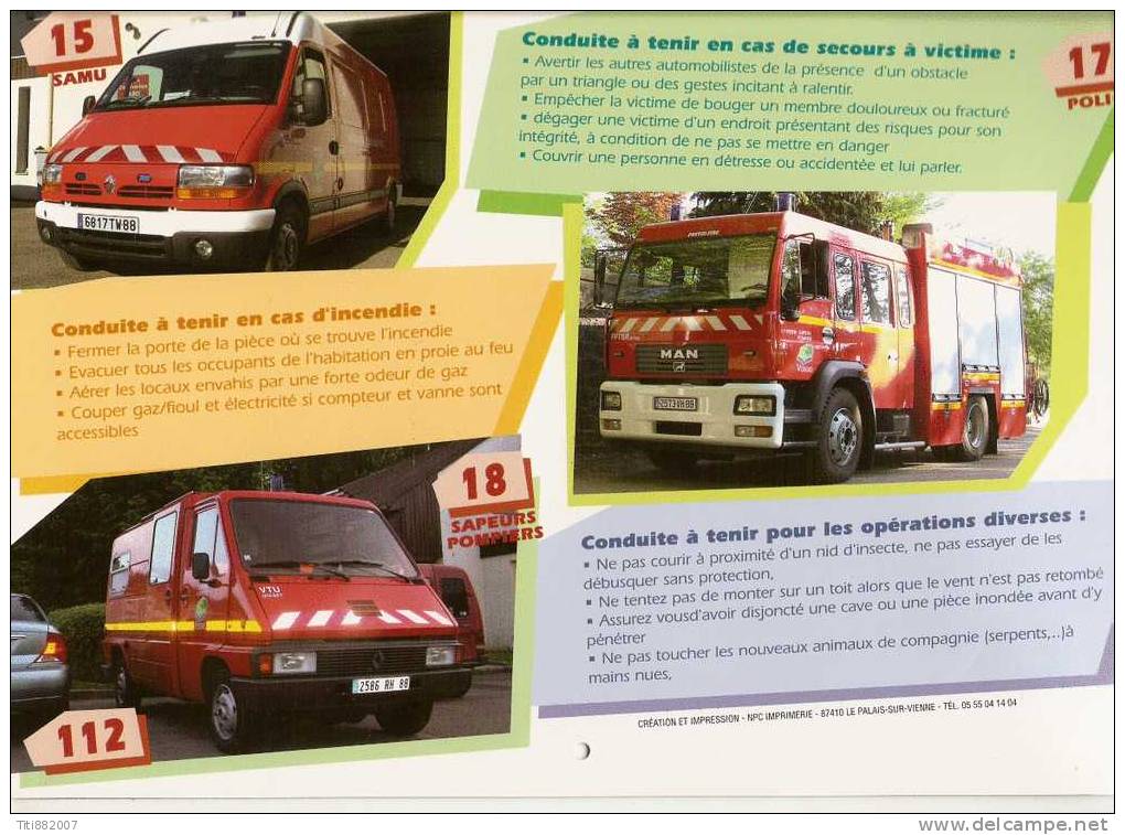 CALENDRIER.   Sapeurs-pompiers De Golbey.   2008  /  Vosges. - Grossformat : 2001-...