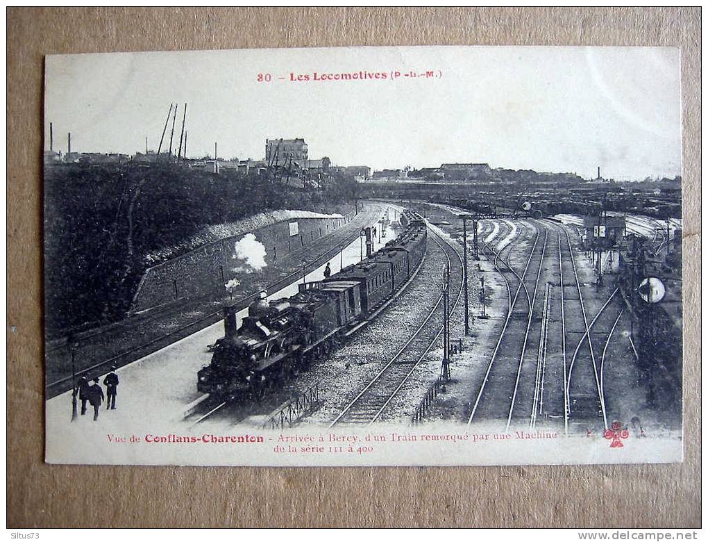 CPA Conflans Charenton - Arrivée à Bercy , D'un Train Remorqué Par Une Machine De La Série III à 400 - Autres & Non Classés