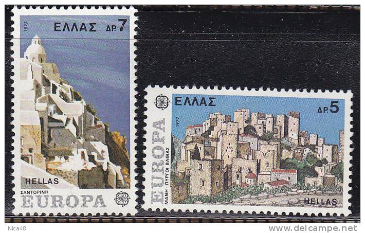 Europa  1977 -Grecia Nuovi  3 Val  Un.1242/1244 - 1977