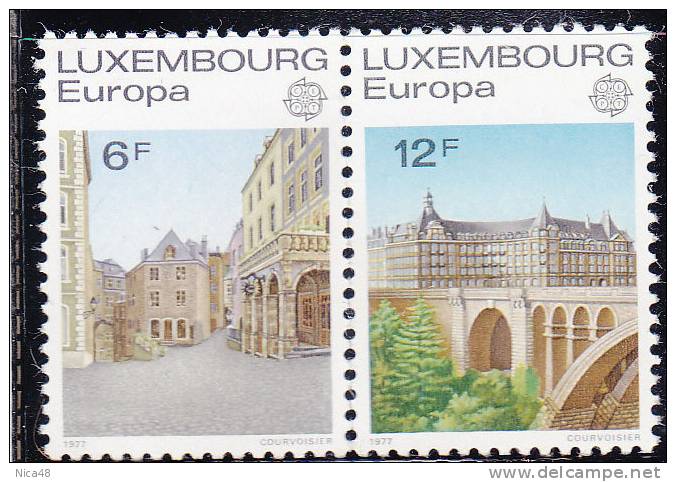 Europa  1977 -Lussemburgo Nuovi  2 Val  Un.895/896 - 1977