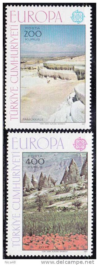 Europa  1977 - Turchia  Nuovi  2 Val   Un.2184/2185 - 1977
