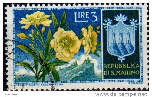 PIA - SAN  MARINO  - 1953 - Flora : Oleandri -  (SAS  402) - Usados