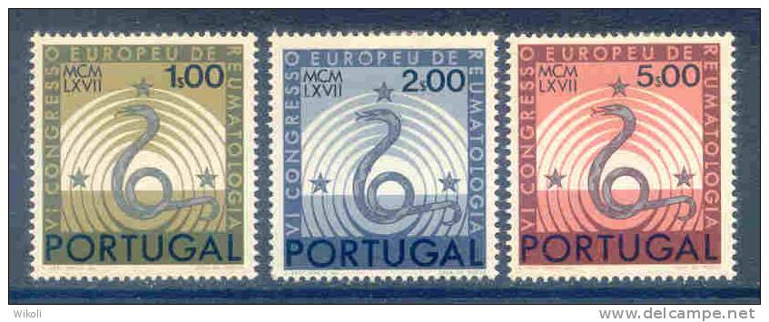 Portugal - 1967 Rheumatology Congress (complete Set) - Af. 1011 To 1013 - MH - Ungebraucht
