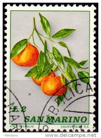 PIA - S. MAR. - 1973 : Frutta : Citrus Nobilis  - (SAS 883) - Oblitérés