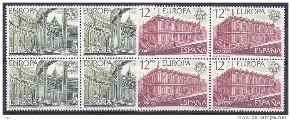 EUROPA - CEPT - 1978 - Spanje - Nr 2366/67 (Blok Van 4/Bloc De Quatre) - MNH** - 1978