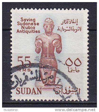 Sudan 1961 Mi. 171   55 M König Taharka Bronzestatue Grabpyramide - Soedan (1954-...)