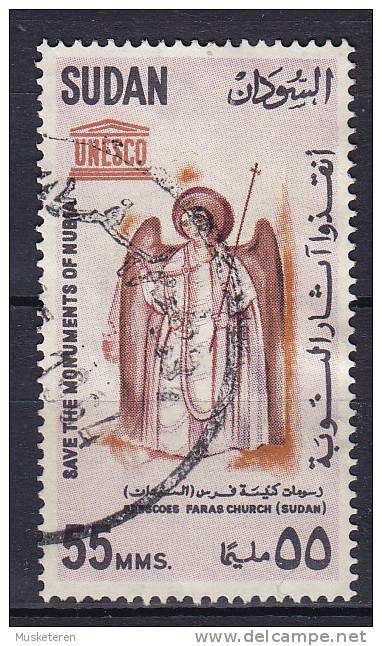 Sudan 1964 Mi. 199    55 M UNESCO Kampagne Erhaltung Der Nubischen Denkmäler Erzengel Michael - Soedan (1954-...)