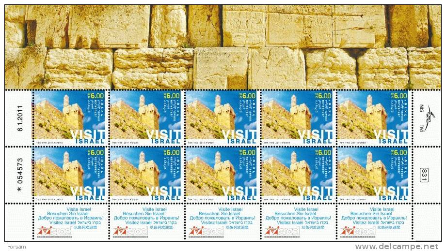 ISRAEL..2011..Michel # 2202-2204..FULL SHEETS...MNH...MiCV - 80 Euro. - Ungebraucht (mit Tabs)