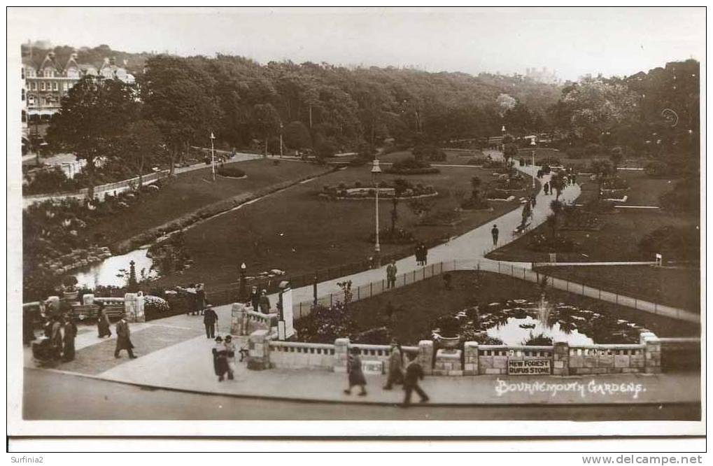 BOURNEMOUTH - THE GARDENS - ANIMATED RP 1927 - Bournemouth (hasta 1972)