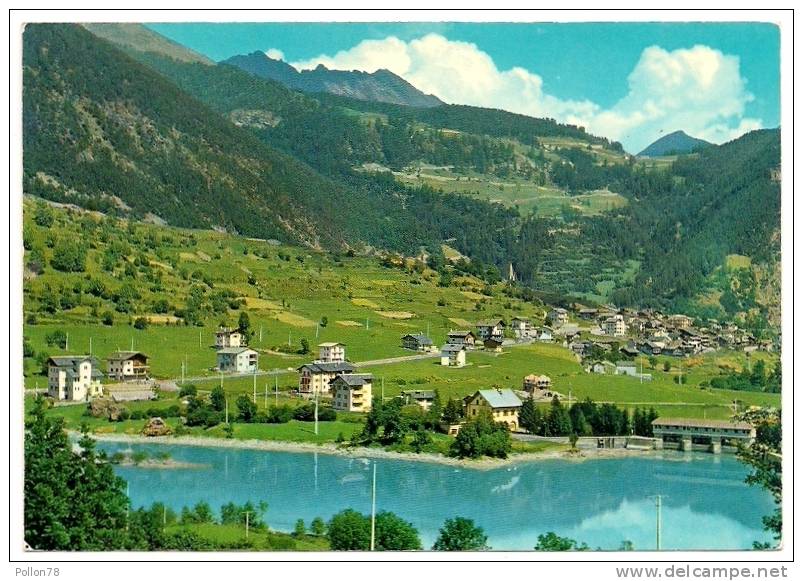 BRUSSON - PANORAMA E LAGHETTO ARTIFICIALE DI VALLON - AOSTA - ANNI '70 - Aosta