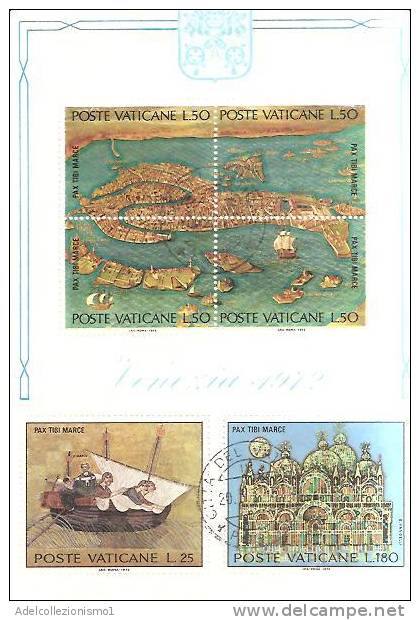 54416)foglietto Commemorativo Vaticano Serie Venezia 1972 Con 4 Valori - Nuovo - Blocs & Feuillets