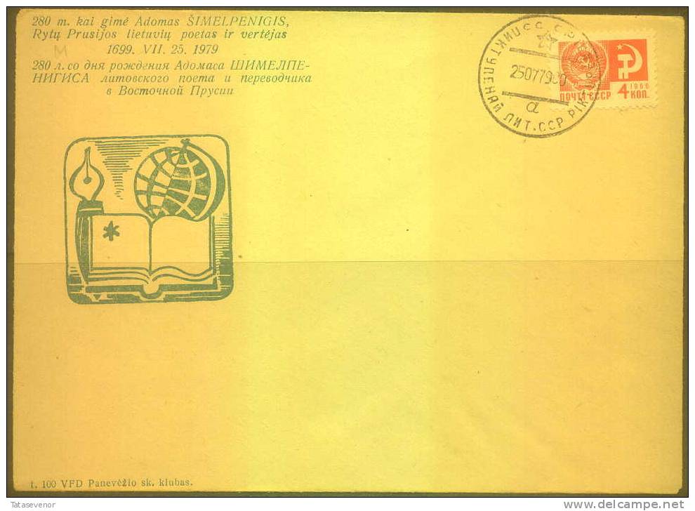 LITHUANIA Panevezys Philatelic Club Cover PAN-98-V70 Personalities Prussia - Lithuania
