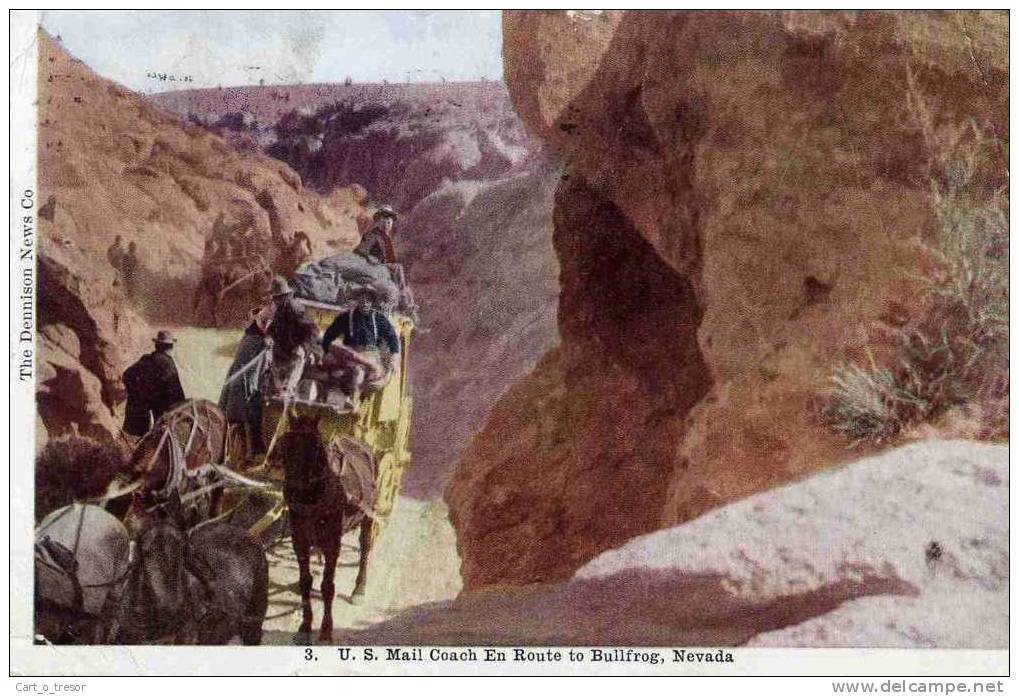 CPA ETATS UNIS. 1907. CONVOI POSTAL EN ROUTE TO BULLFROG,NEVADA. POSTE AMERICAINE - Autres & Non Classés