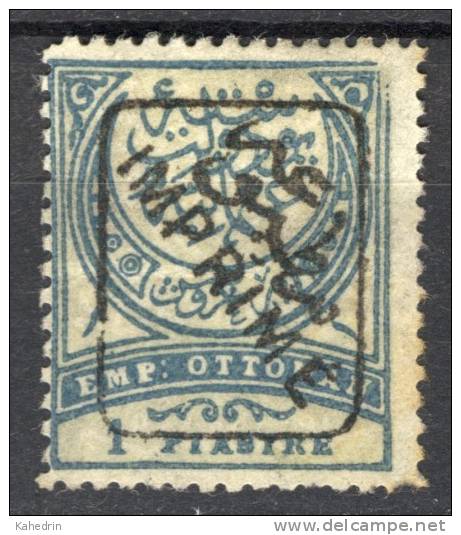 Turkey/Turquie/Türkei 1891, Crescent (*), No Gum, Overprint - Surcharge: IMPRIMÉ - Unused Stamps