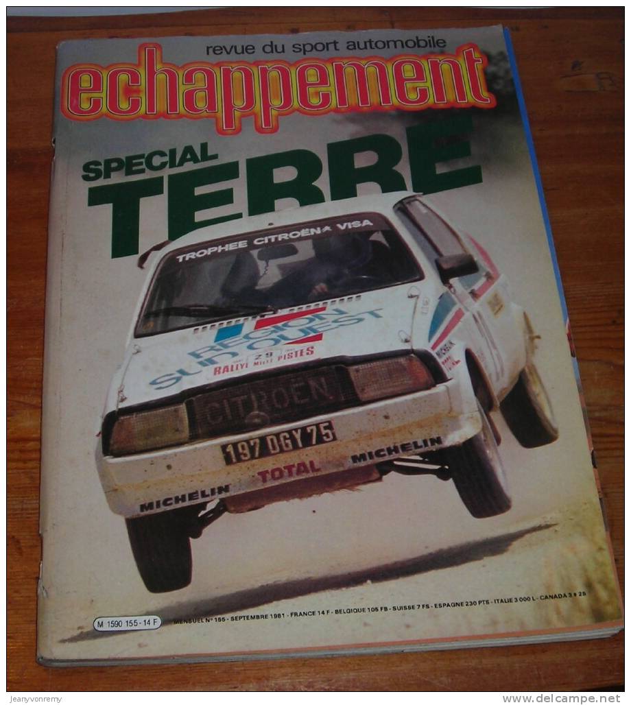 Echappement - Revue Du Sport Automobile - N°155 - Septembre 1981. - Auto