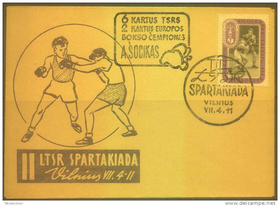 RUSSIA USSR LITHUANIA Vilnius Philatelic Club Cover VNO Klub 004 Boxing - Locali & Privati