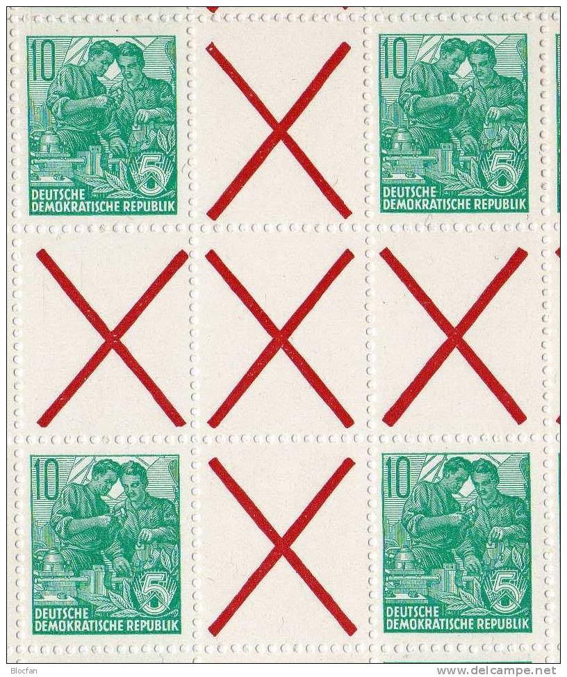 5-Jahresplan 1960 DDR 704,Hz.-Bl.8,2x HBl.8+MHB 8 ** 231€ Arbeiter An Werkbank Für Markenheft Sheets Sheetlet Bf Germany - Zusammendrucke