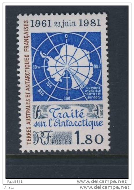 TAAF.1981. YVERT N° 91. TRAITE SUR L´ANTARTICQUE - Unused Stamps
