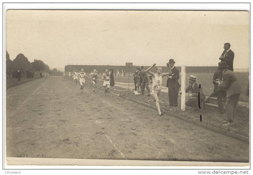 Carte Photo Ancienne Athlétisme - Stade Colombes, Championnats De Paris, 800m - Course à Pied - Leichtathletik