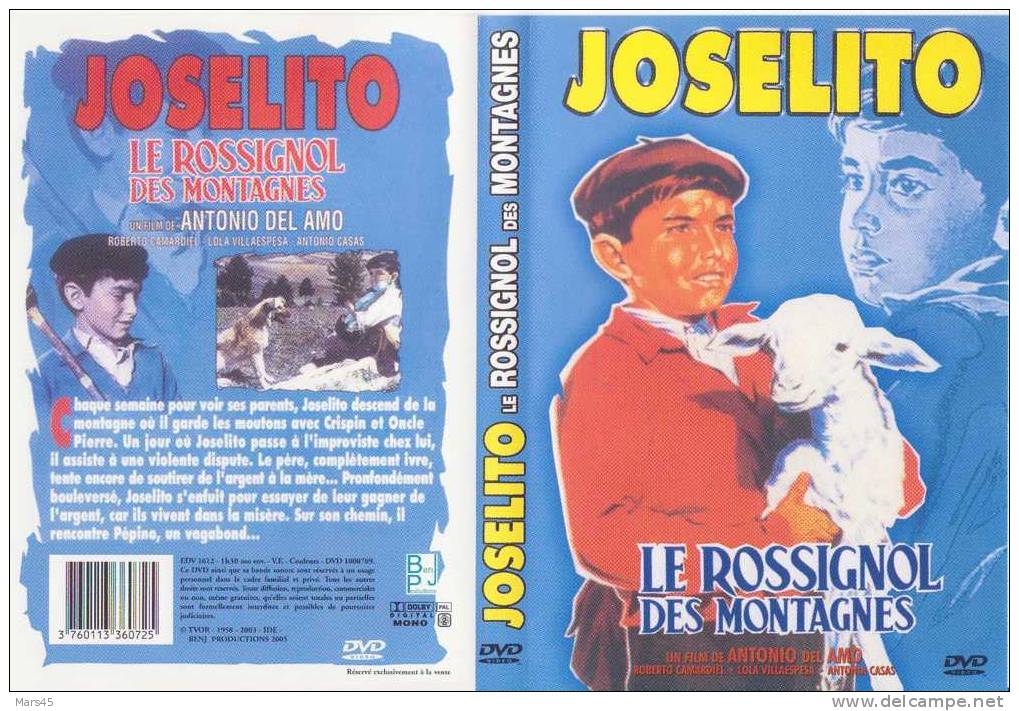 JOSELITO - ROBERTO CAMARDIEL - LE ROSSIGNOL DES MONTAGNES - LE PETIT CHANTEUR A LA VOIX D´OR - DVD - COMEDIE MUSICALE - Comédie Musicale