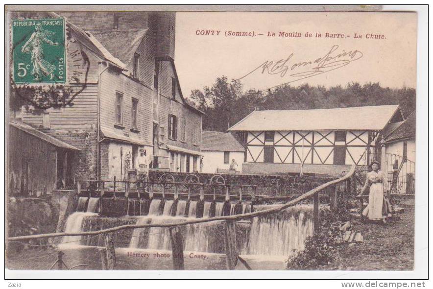 80.117/  CONTY - Le Moulin De La Barre - La Chute - Conty