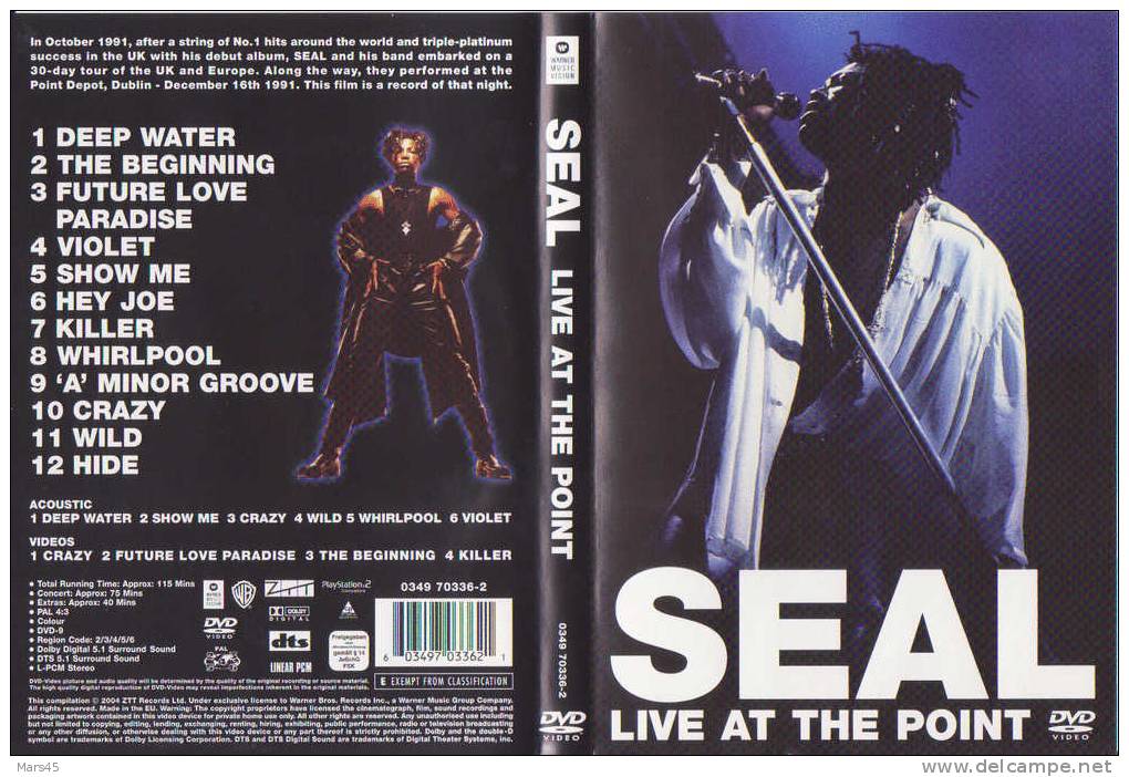 SEAL - LIVE AT THE POINT - DVD - CONCERT - MUSIQUE - Concert En Muziek