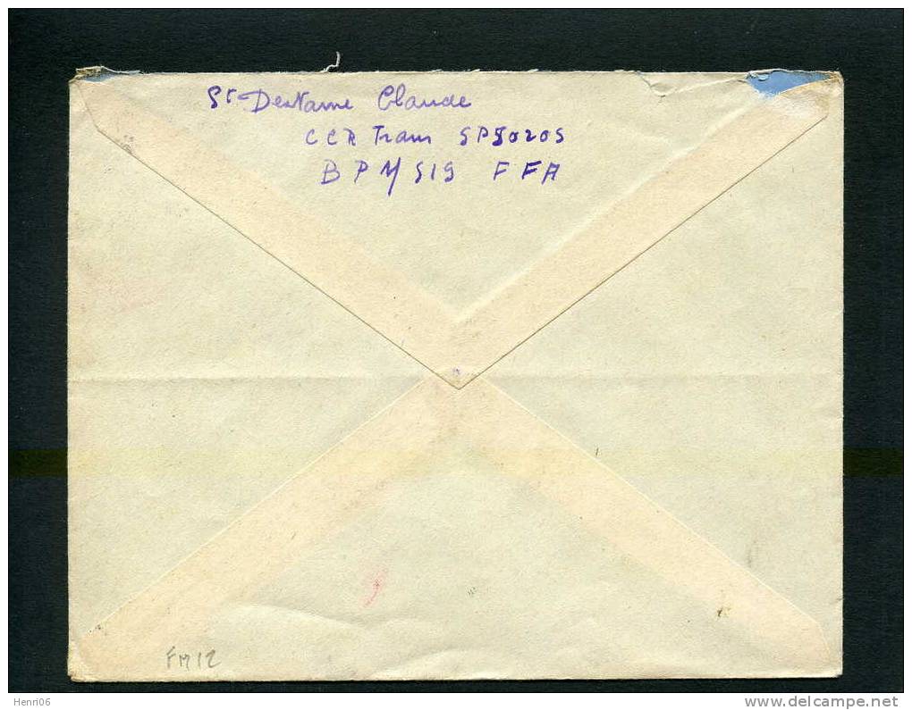 =*= Franchise Militaire 12 Sur Lettre Poste Aux Armées Secteur Postal 50205 12 12 1951 =*= - Storia Postale