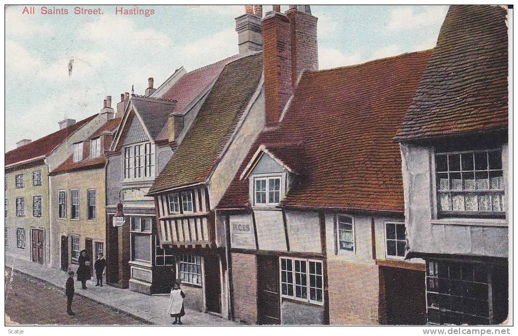 Hastings - All Saints Street. 1906 / (Willem De Veroveraar Zette Er Met 7000 Man Voet Aan Wal In 1066 A.D.) - Hastings