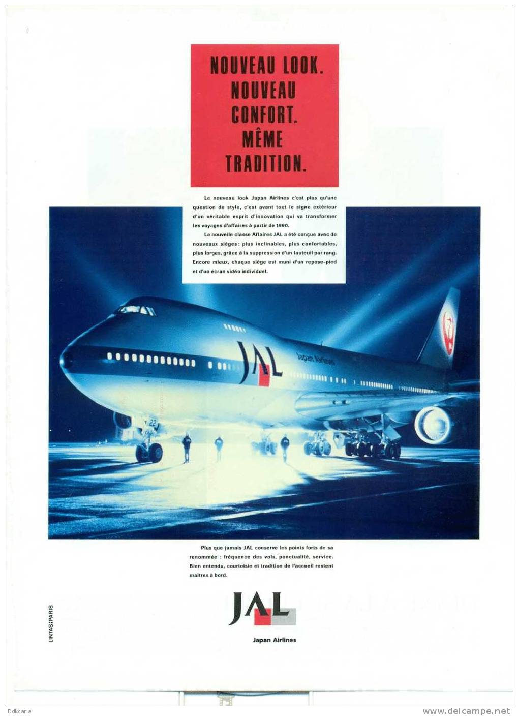 Reclame Uit Luxe Tijdschrift - JAL - Japan Airlines - Aviation - Advertisements