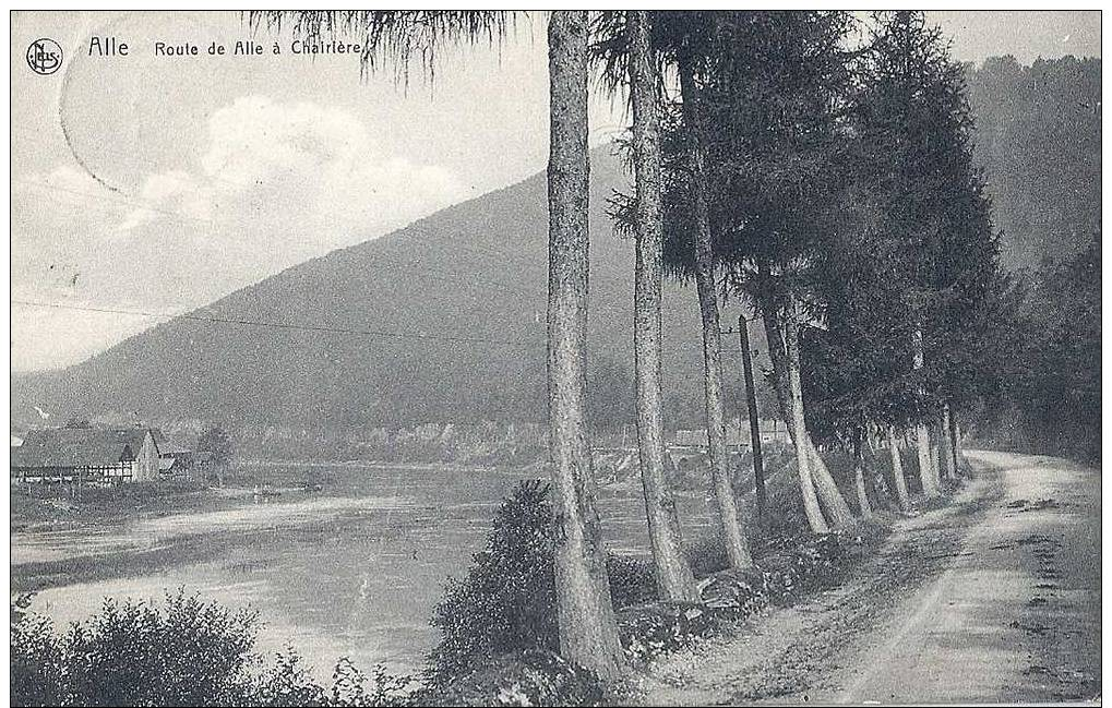 Alle  Route De Alle à Chairére  Postée En 1911 - Vresse-sur-Semois