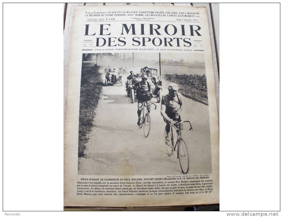 1923 PARIS SOISSONS PARIS COUPE GORDON BENETT DES SPHERIQUES ATHLETISME STADE PERSHING REGATES A HERBLAY RUGBY - Autres & Non Classés