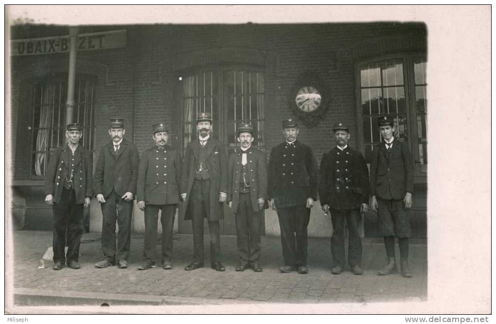 Photo - CP - FACTEURS Photographiés En Gare D' OBAIX-BUZET - Entité De PONT-A-CELLES - Pont-à-Celles