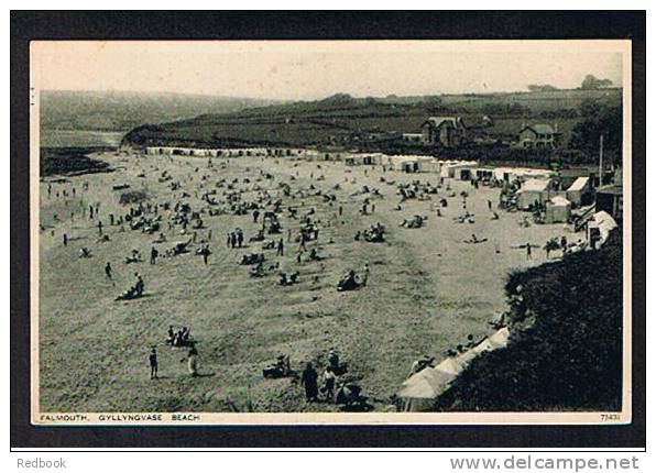 RB 705 - 1939 Postcard  - Gyllyngvase Beach Falmouth Cornwall - Falmouth
