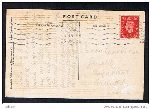 RB 705 - 1939 Postcard  - Gyllyngvase Beach Falmouth Cornwall - Falmouth