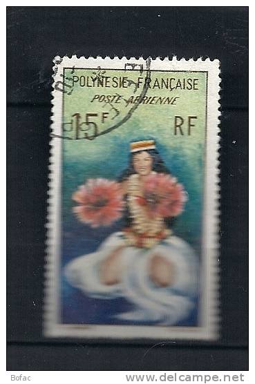 PA 7  (OBL)  Y  &  T  (danseuse Poste Aérienne)       POLYNESIE  37/13 - Gebraucht