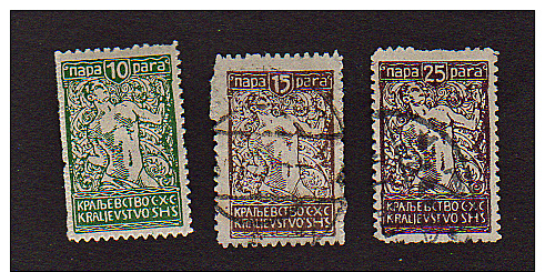 B1157 Slovenia 1920( 3 Stamps ) ( Sc# 3L43,3L44,3L46 ) MH&CH - Slovenia