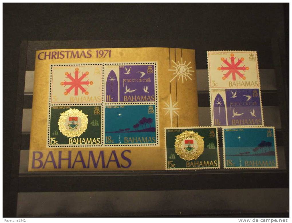 BAHAMAS - 1971 NATALE 4v.+BF -NUOVI(++)-TEMATICHE - Bahamas (1973-...)