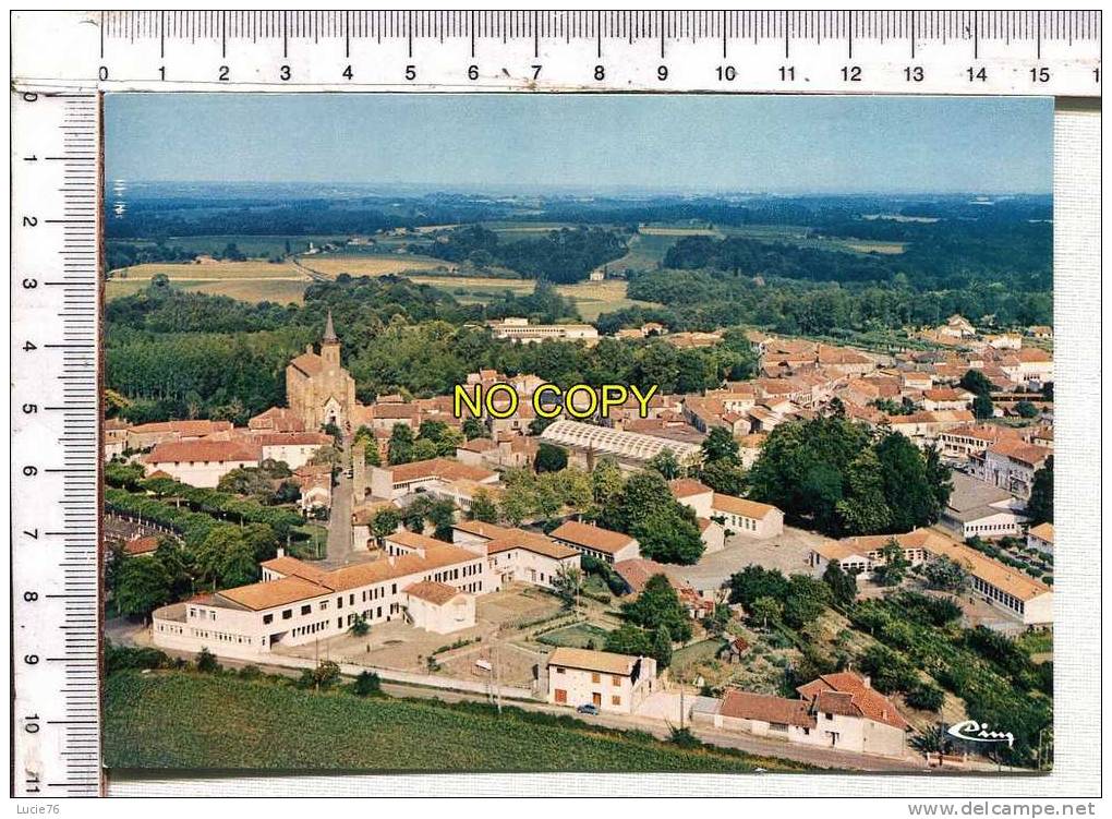 VILLENEUVE DE MARSAN - Vue Panoramique Aérienne Sur Le Centre Bourg - Villeneuve De Marsan