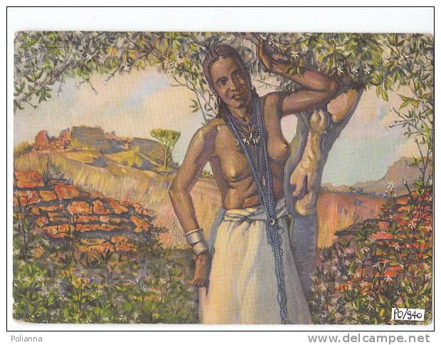 PO940# Illustrata ETIOPIA - MACALLE' - FIORI AFRICA ORIENTALE - GELSOMINI - DONNA  No VG - Äthiopien