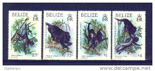 Belize YT854-57 ** Ateles Paniscus (Mono Araña Negro), Alouatta Caraya (Mono Aullador Negro), - Apen