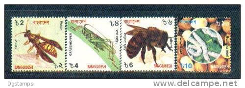 Bangladesh YT625-55 ** Wasp, Grasshopper, Apis Indica, Bombyx Mori - Honeybees